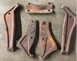 REAR BUMPER BRACKETS SET, USED 64 65 ELCAMINO WAGON