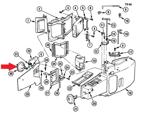 VACUUM ACTUATOR ,2PORT USED 68-72 A-BODY