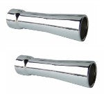 EXHAUST TIPS ,2.5" DIA, STAINLESS NEW PAIR, 66-68 GTO