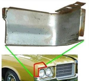 FENDER TO HEADLIGHT FILLER ,RIGHT 69 CUTLASS 442