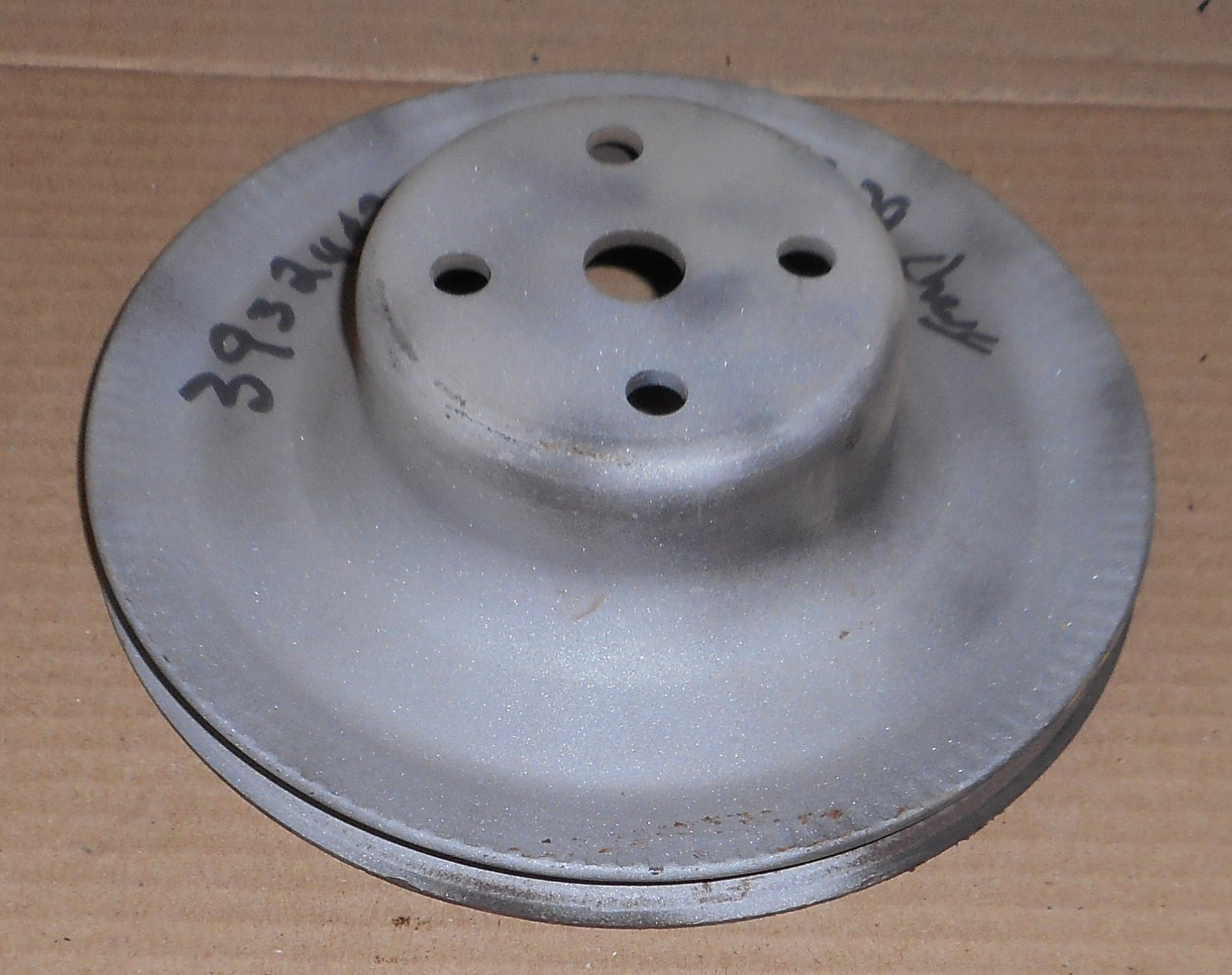 FAN PULLEY, 1 GROOVE, NO AC, USED, 69-72 CHEVY, 307 350 396