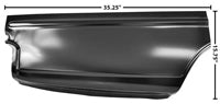 QUARTER PATCH PANEL, RIGHT, LOWER, REAR, 66-67 NOVA