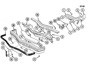 FRONT BUMPER, 1976-77 Cutlass