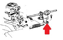 THROTTLE CABLE BRACKET, V8, 72-73 FIREBIRD TA