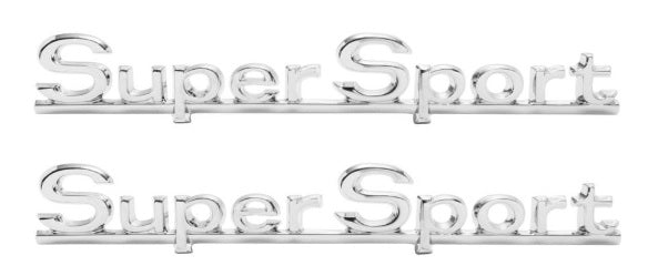 QUARTER EMBLEMS ,( SUPER SPORT ) NEW PAIR 66 CHEVELLE