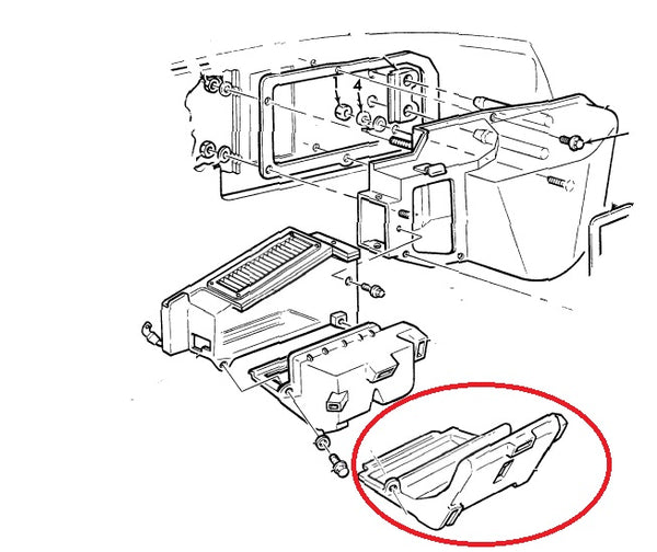 FLOOR UNDER DASH DUCT ,W/AC 67 68 CAMAMO FIREBIRD