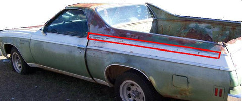 QUARTER PANEL UPPER MOLDING ,LEFT USED 73-77 ELCAMINO