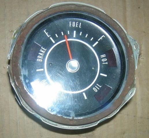 GAS GAUGE, w/WARNING LIGHTS, USED 68 69 CUTLASS