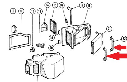 AC HEATER CORE CLAMPS, PAIR, NEW, 68-72 A, B, F, X-body