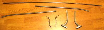 VINYL TOP MOLDING KIT, USED, 7 PCS