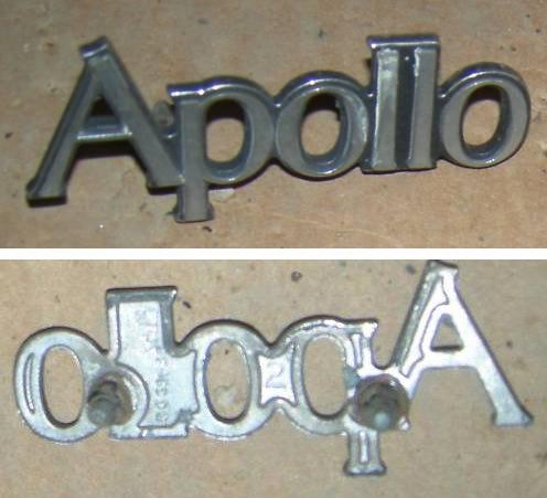 ROOF EMBLEM, APOLLO, 73-4 EA, USED