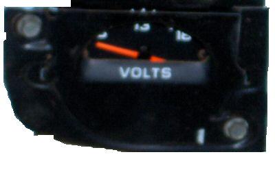 VOLTMETER GAUGE, 75-7 CH EL MC, ON DASH, USED