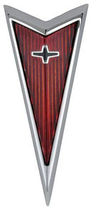 HEADER PANEL EMBLEM, ARROWHEAD, NEW, 71-72 GRAND PRIX