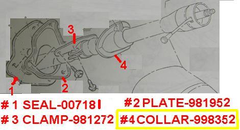 STEERING COLUMN COLLAR, 67 NV, LOWER BOOT,  USED