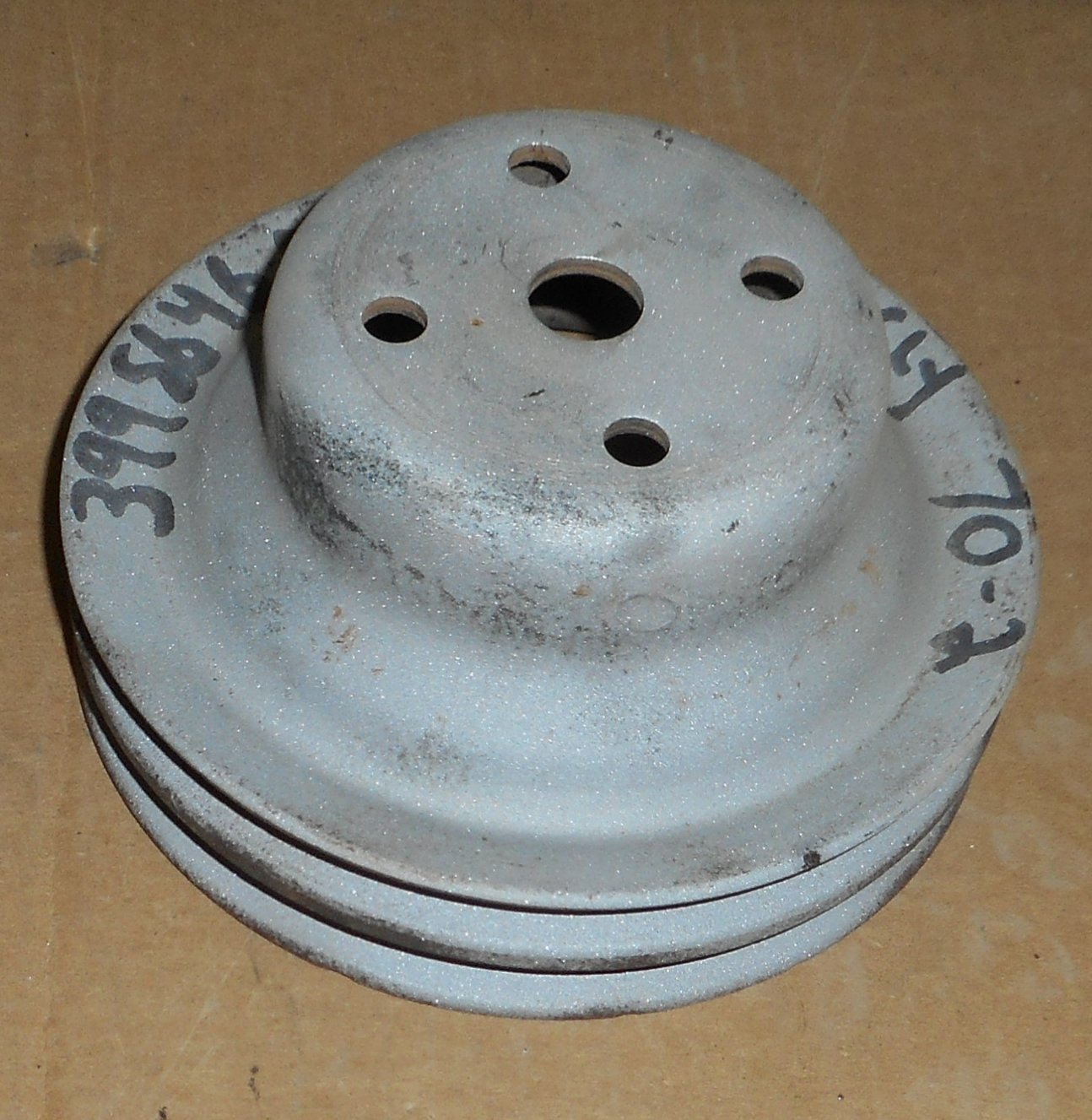 FAN PULLEY, 6 CYL 250" 2 GROOVE, USED, 70-74 CHEVY