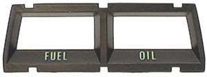 CONSOLE OIL FUEL GAUGE BEZEL, 68 69 CAMARO, 68-76 NOVA